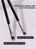 2pcs portable double head eyeshadow brush eyebrow brush eye brush face down to lie silkworm detail eye makeup brush