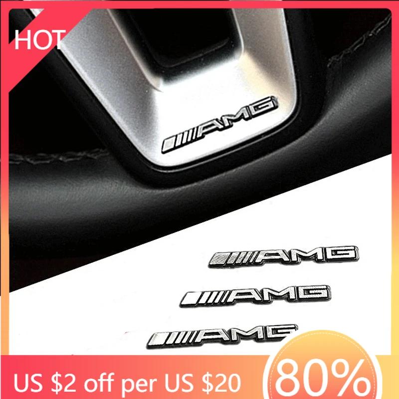 Autosticker 4 Stück Auto Audio Dekorieren 3D Aluminium Abzeichen Emblem Aufkleber für Mercedes Benz AMG W212 W204 W211W168 W213 W205 W210 W10