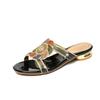 Women Fashion Sweet Purple Crystal Square Heel Sandal Shoes Lady Casual Comfort Summer Plus Size Sexy Sandals Ab620