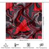 Modern Red Black Wave Print Shower Curtain For Bathroom Decor Water Resistant Fabric Bath Towel Shelves Home Accessories
