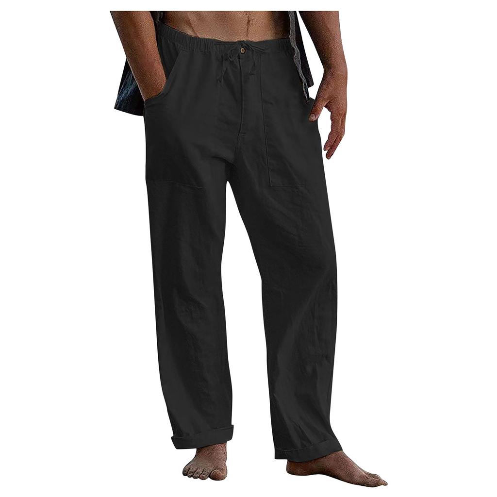 Linen Clothing For Men Natural Linen Pants For Men  Contemporary Comfortable Quality Soft Linen Pocket Color  Trousers