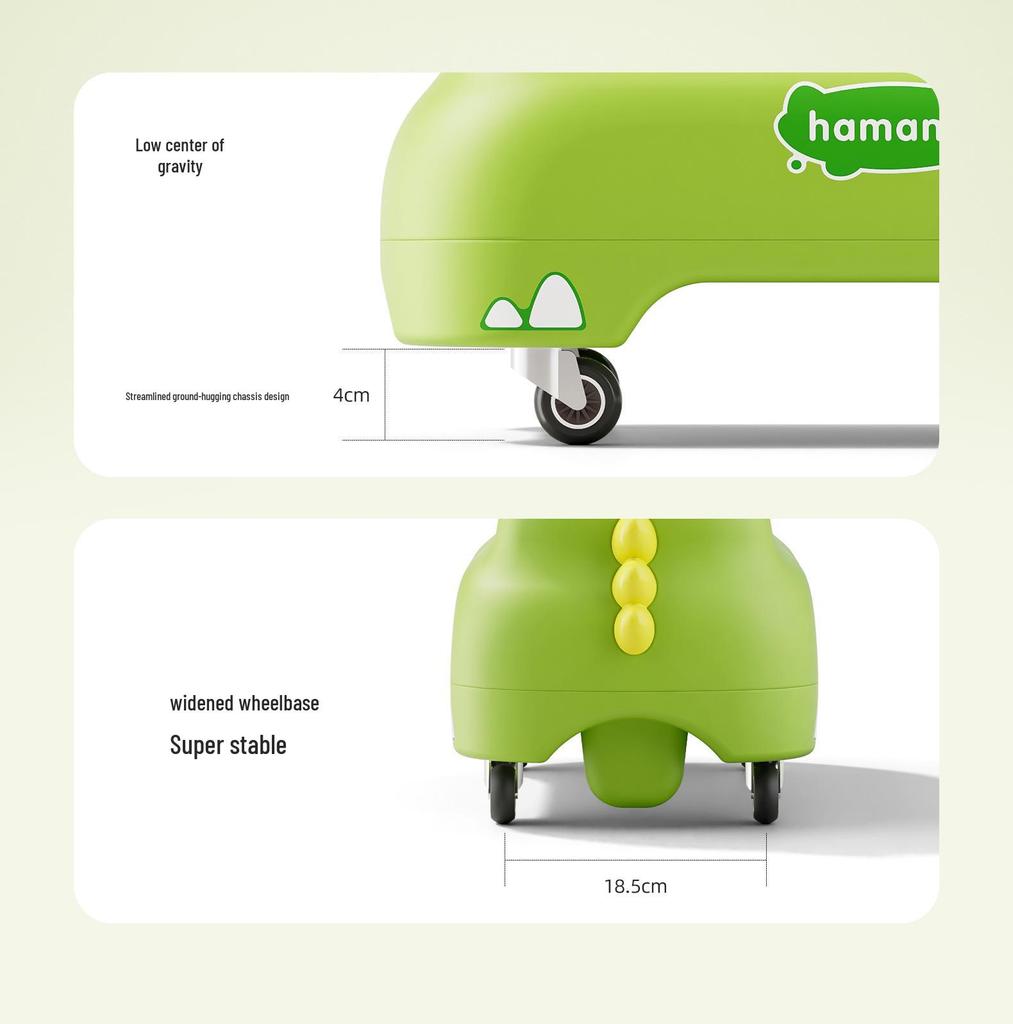 Dinosaur Ride-On Car for Toddlers Aged 1-3 – Four-Wheel Balance Scooter for Boys and Girls