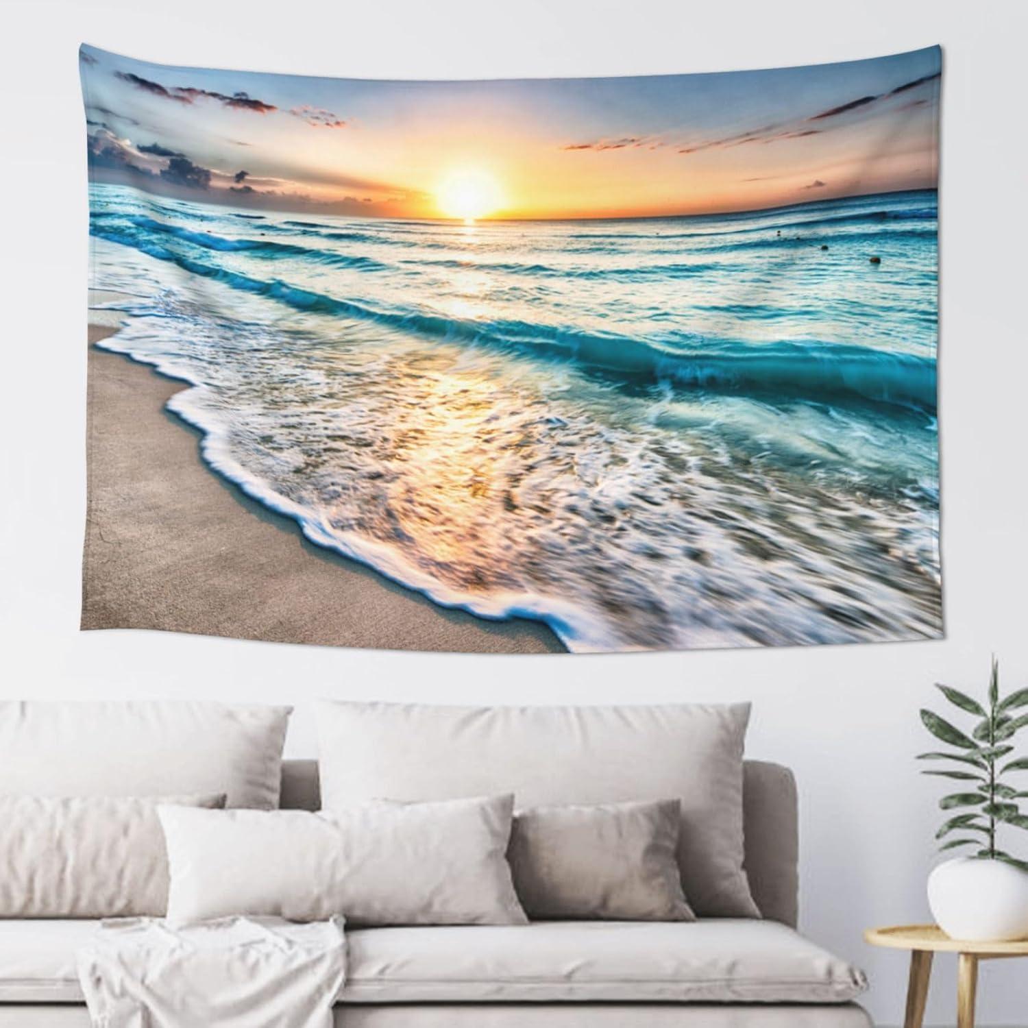The Sun Wall Tapestry at Mutaqin Beach 75x100