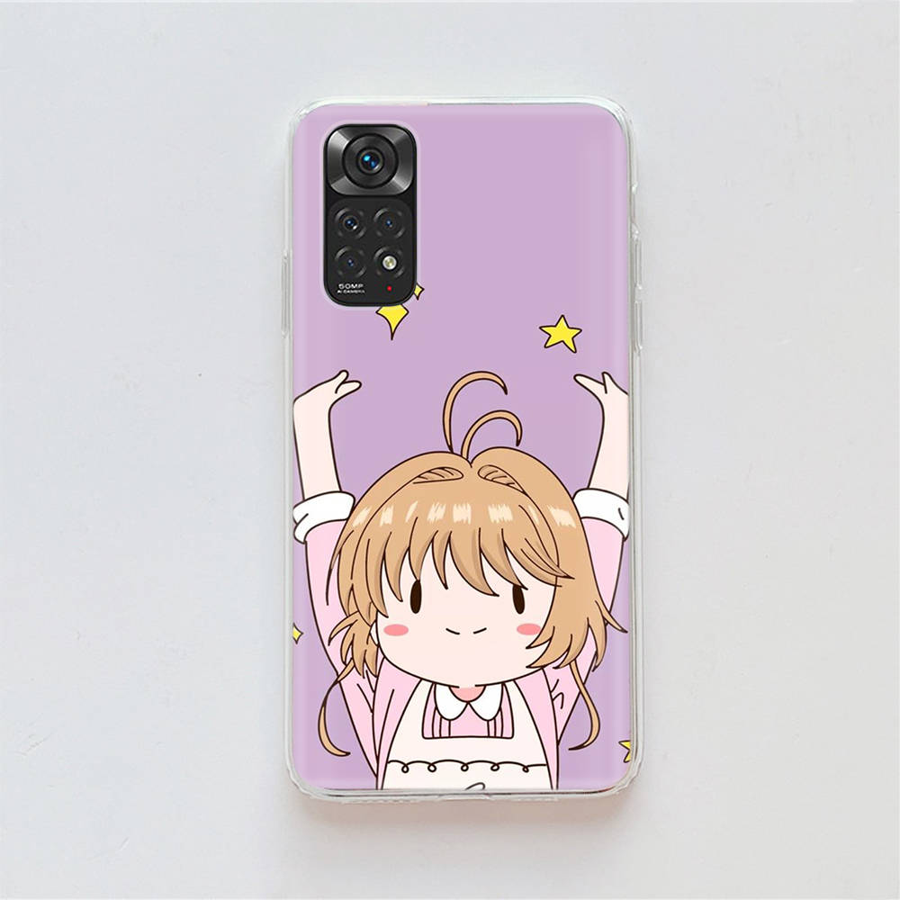 DT39 Card Captor Sakura Hülle für Samsung A04 A14 A23 A34 A54 M23 M33 M52 M53 Realme 10 9 C30S C35 C55 VIVO Y02S Y21 Y33S Y51 X80 Pro Klare Abdeckung