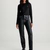 Calvin Klein Logo Round Neck Long Sleeve T-Shirt Women Tops Black J20J222884-BEH
