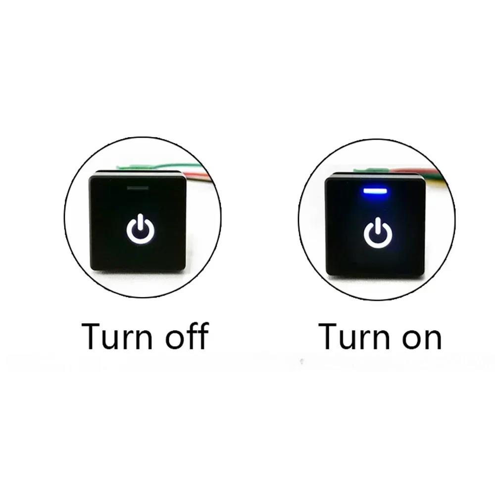 1Pc Car DRL LED Power on Off Front Fog Lamp Spotlights Switch Button with Connecting Wire for ISUZU D-MAX 2021 2022 2023