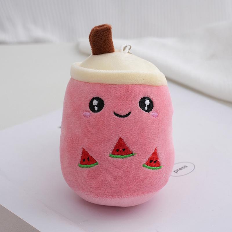 1Pc Bubble Tea Cup Plush Toys Kawaii Fruit Milk Tea Design Kids Stuffed Doll