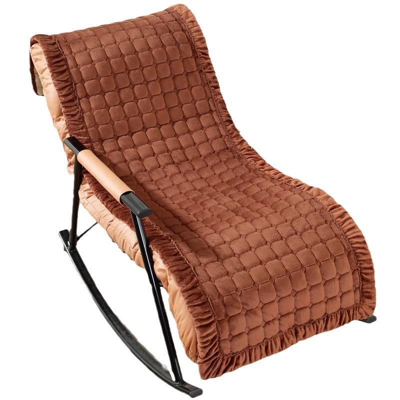 Winter Plüsch Sessel Schaukelstuhl Kissen mit integrierter Rückenlehne - Einzelplatz