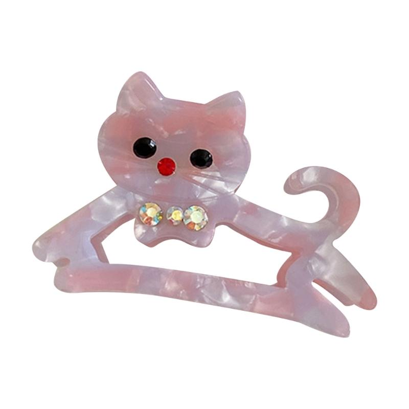 Stylish Cats Acetate Hair Claw Clip Unique Designs Women's Hair Accessory for Daily Outings and Casual Gatherings