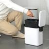 Stainless Steel Trash Can with Lid Narrow Gap Foot Pedal Bathroom Small Rectangle Step Bin