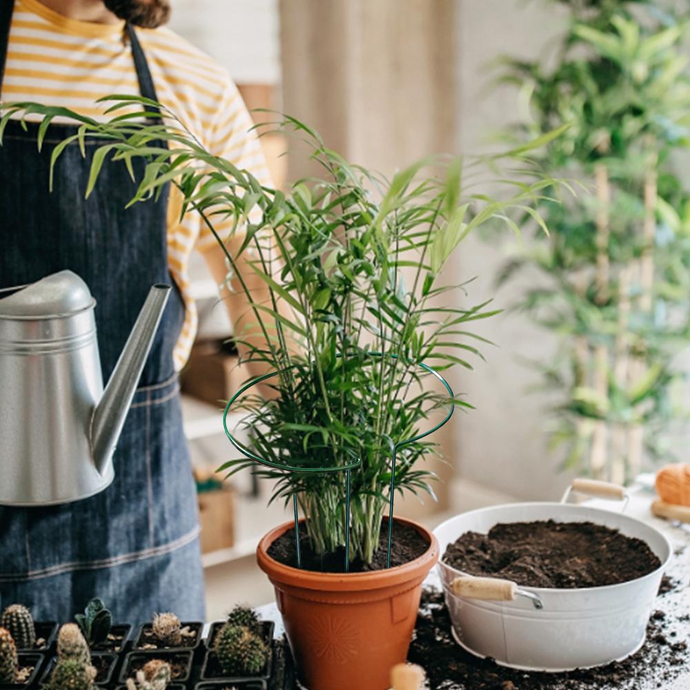 4/6pcs Plant Trellis Climbing Plant Support Heart Shaped Metal Tomato Plant Cage Gardening Fixing Rod for Potted Plants Flowers