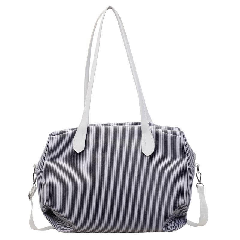 Women's Large Underarm Bag Striped Shoulder Tote Bag