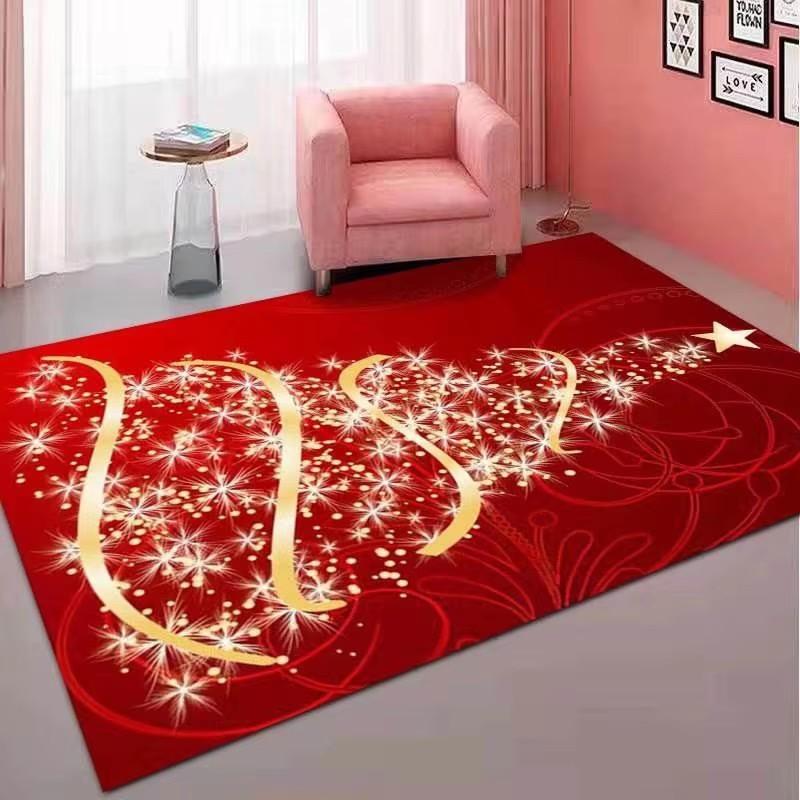 Christmas Decorations Carpet for Living Room Home Decor Sofa Table Large Area Rug Bedroom Entrance Doormat Bathroom Non-slip Mat