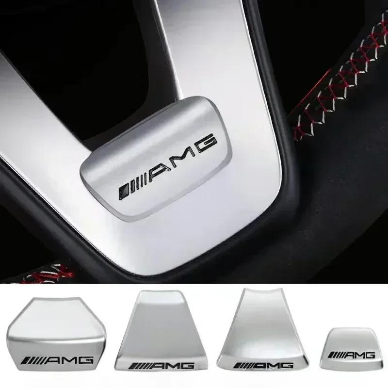 Car Steering Wheel Interior Badge Emblem Stickers For Mercedes Benz AMG W222 W223 W251 W464 GLE W206 W204 W205 W212 W213 W221