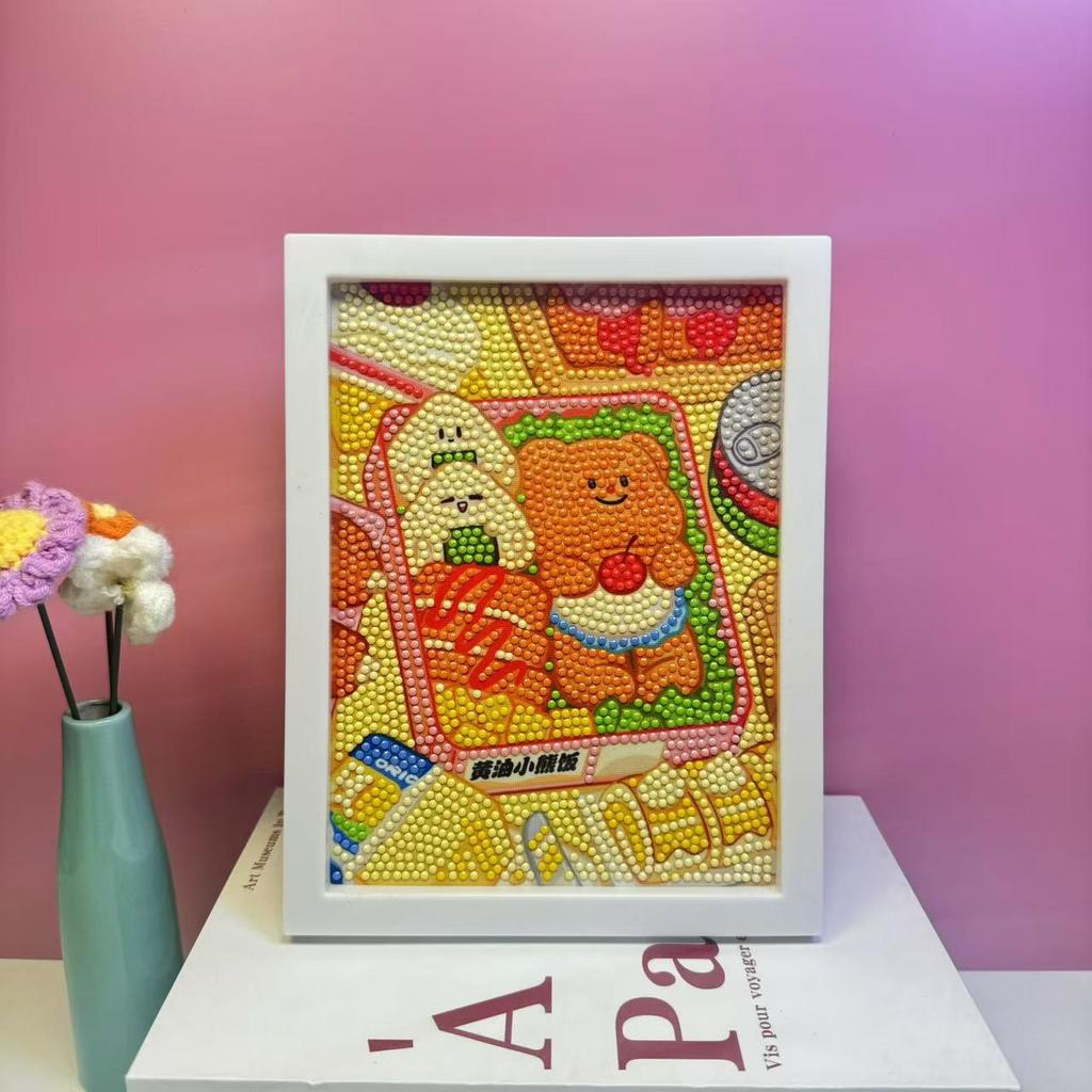 17 * 22Cm Cartoon Diamond Painting Children'S Puzzle Handmade Diy Year Of The Horse Living Room Sticker Decorative Painting