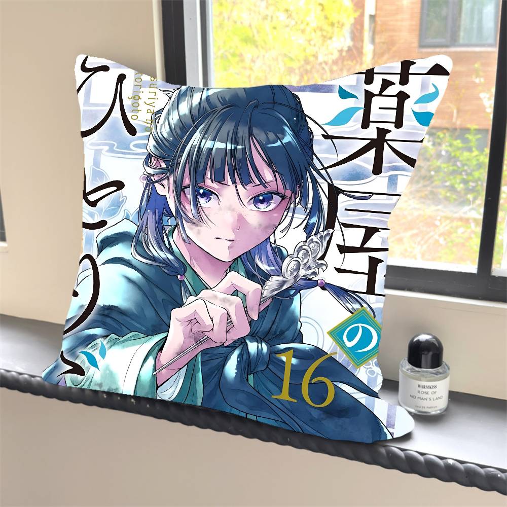 Maomao Anime The Apothecary Diaries  Pillow Case Square Pillow Bedroom Sofa Leisure Comfort Cushion Car Home Decoration