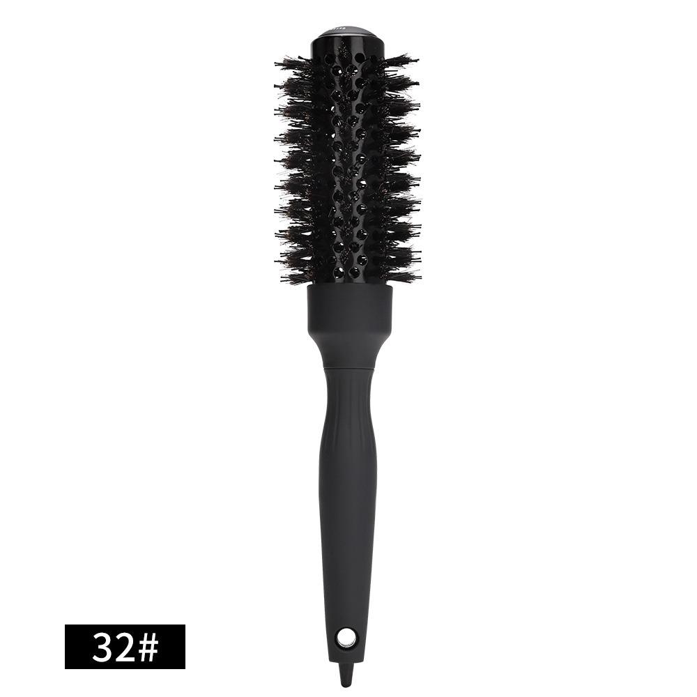 Round Barrel Straight Twill Hair Comb Handle Hair Curling Brush Round Rolling Brush Barber