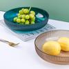 Pet Fruit Plate Snack Plate, Chinese Daily Food Kitchen Fruit Plate, Household Three-Color Simple Fruit Snack Plate