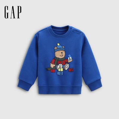 Kids' 2025 Autumn Printed Terry Fleece Crewneck Sweatshirt