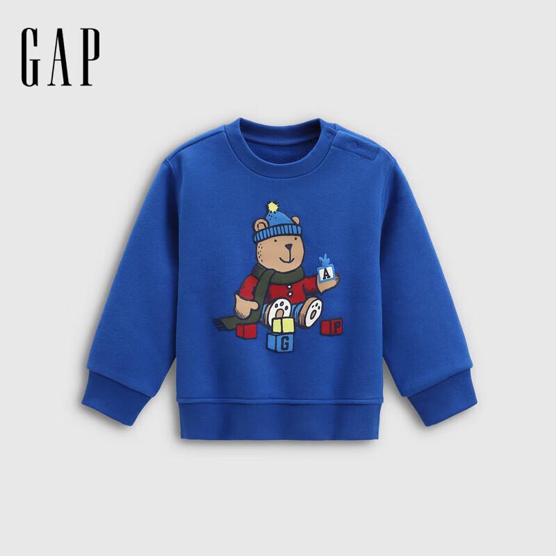 Gap Kids  2025 Autumn Printed Terry Fleece Crewneck Sweatshirt 120/60