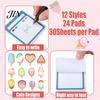 Paper Memo Pads 12Pcs/Set Cartoon Animal Self-Stick Note, 30 Sheets/Pad Self-adhesive Note Pad, Cat Pattern Notes Super Sticking Power Post