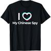 QINGXIUU Ich liebe mein chinesisches Spionage-T-Shirt