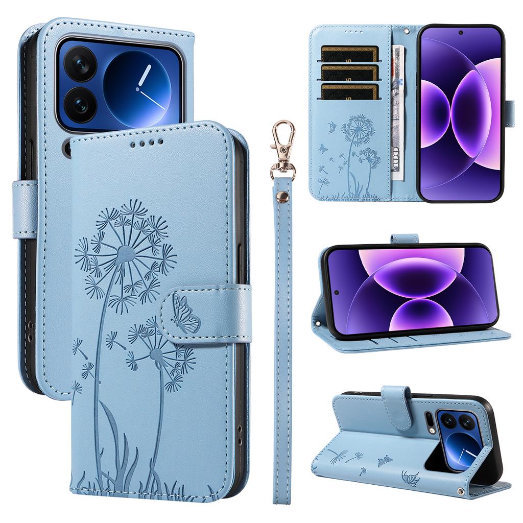 For Oppo A6 Pro 4G/Oppo F31 5G/Oppo A6 Pro 5G Leather Wallet Case with Strap Dandelion Imprint Phone Stand Cover