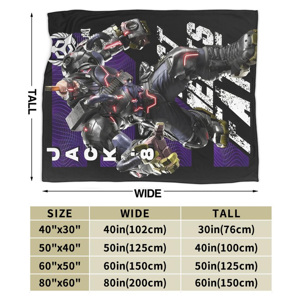 Tekken 8 Jack-8 Flannel Blankets Video Game Funny Throw Blanket for Sofa Bedding Lounge 150*125cm Rug Piece,