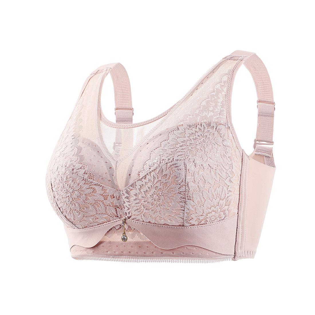 

Женское нижнее белье Бюстгальтеры больших размеров без косточек Кружевные бюстгальтеры с эффектом пуш-ап Тонкие и дышащие бюстгальтеры 44/100D розовый