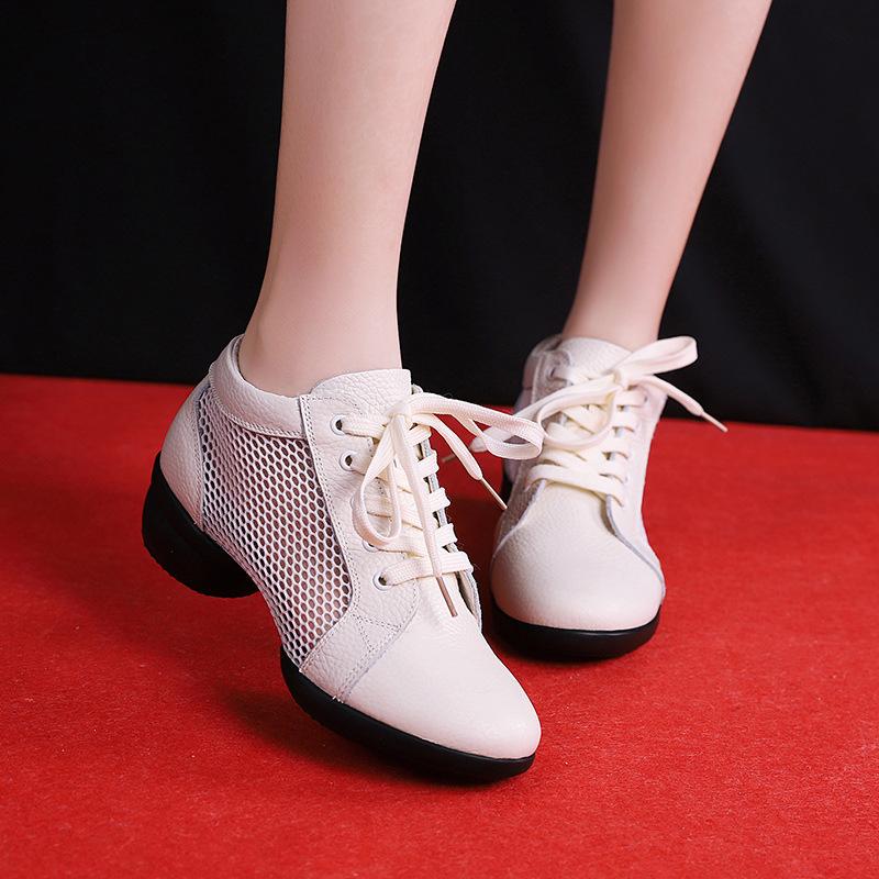 Sapatos de dança femininos primeira camada couro de vaca dança marinheiro dança moderna sapatos de dança de salão sapatos de dança