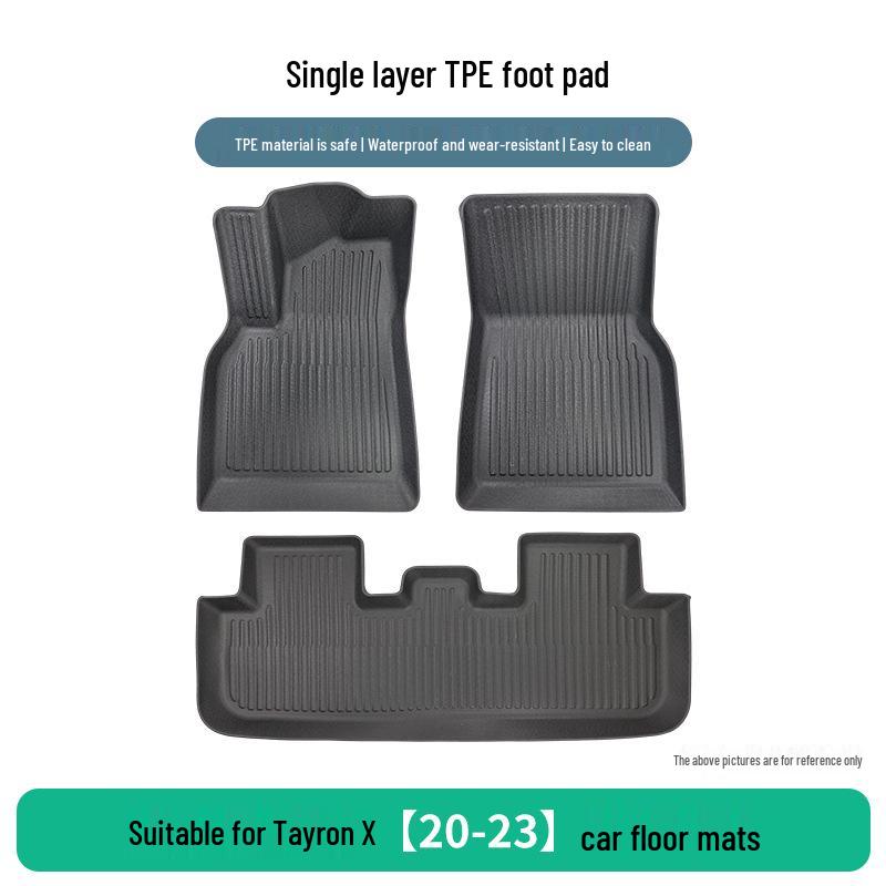 Volkswagen Tayron X 20-23 Custom TPE Three-Piece Floor Mats Set