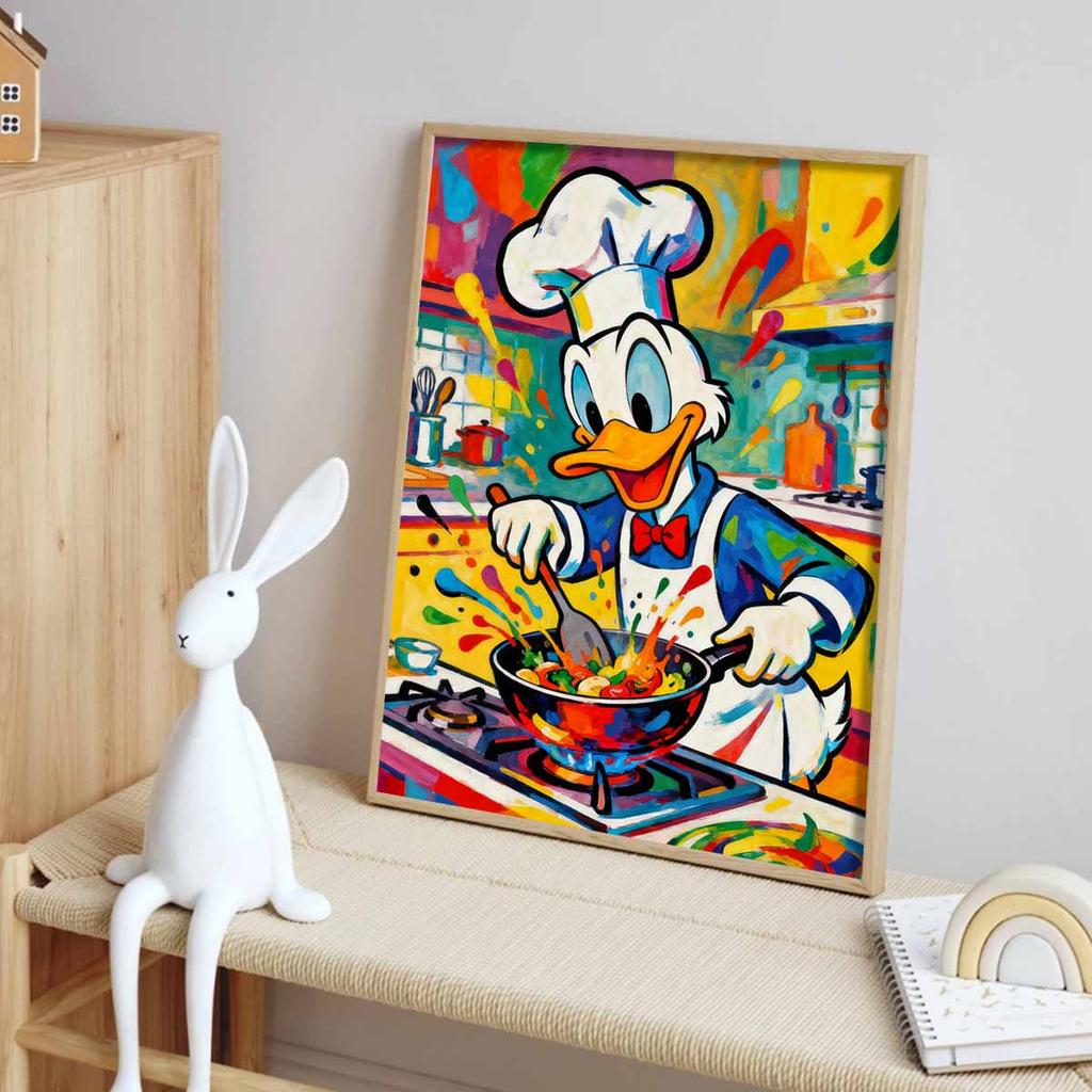 Disney Donald Chef Diamond Painting Kit 5D Full Round Diamond DIY Crafts Home Decoration Creative Gift