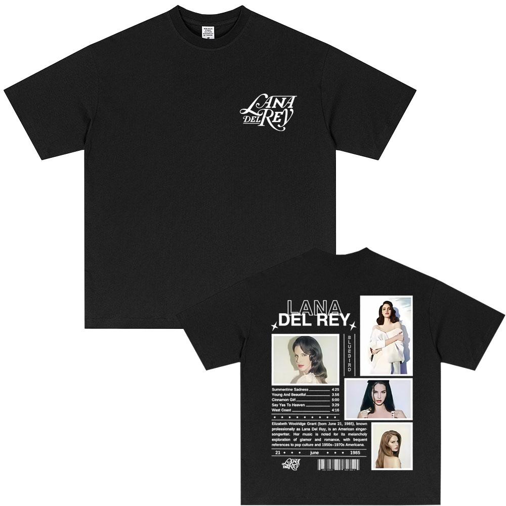

2025 Summer Lana Del Rey UK Ireland Tour 100 Pure Cotton Printed Tshirt Unisex Women Hip Hop Fashion Trend Leisure Short Sleeve S