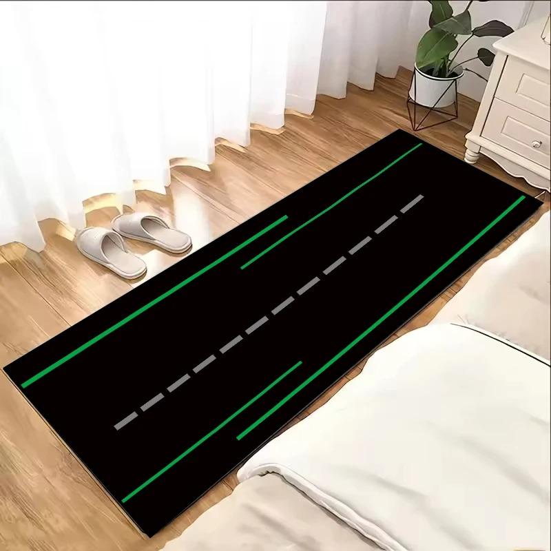 Sfondo Nero Segnaletica Stradale Blu Tappeto Lungo da Corridoio Ingresso Camera da Letto Tappetino Antiscivolo Tappeto per Area Tappeto da Camera da Letto