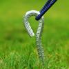 6 Pcs Tent Pegs with Hooks Unbreakable Ultralight Durable for Travel Backpacking