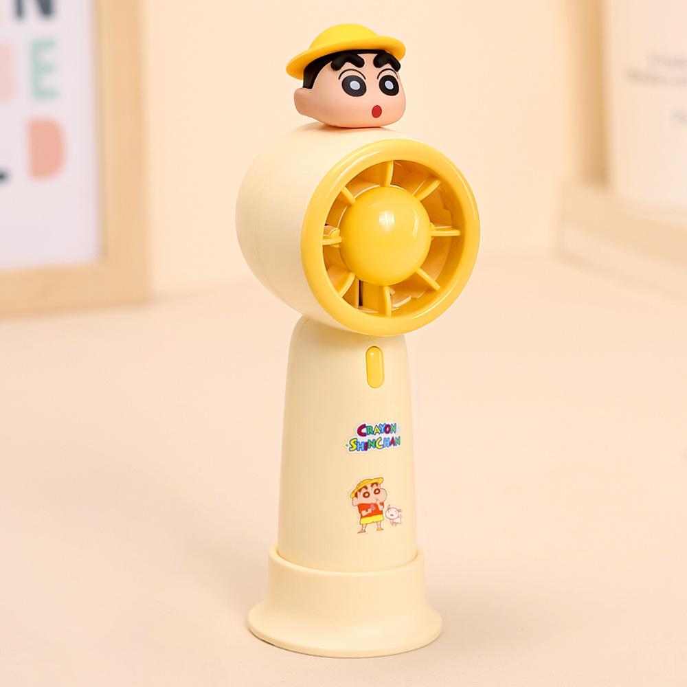 Crayon Shin-chan Portable USB Mini Fan: Cute Handheld & Desktop Fan for Dorm or Office. 500mAh