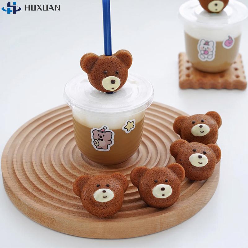 1PCS 6/9-Hole Bear Baking Mold Pan Kictchen Non-Stick Carbon Steel DIY Cute Candy Cake Mold Tools Decoration Biscuit Candy Mould