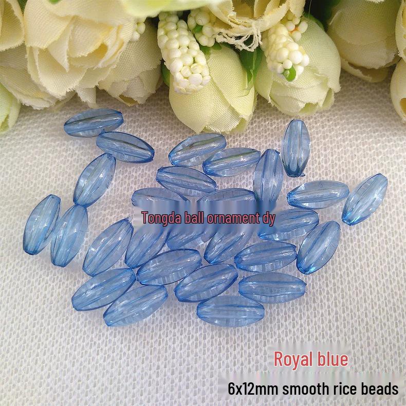 DIY Acrylic Transparent Glossy Rice Beads for Jewelry & Curtain Making