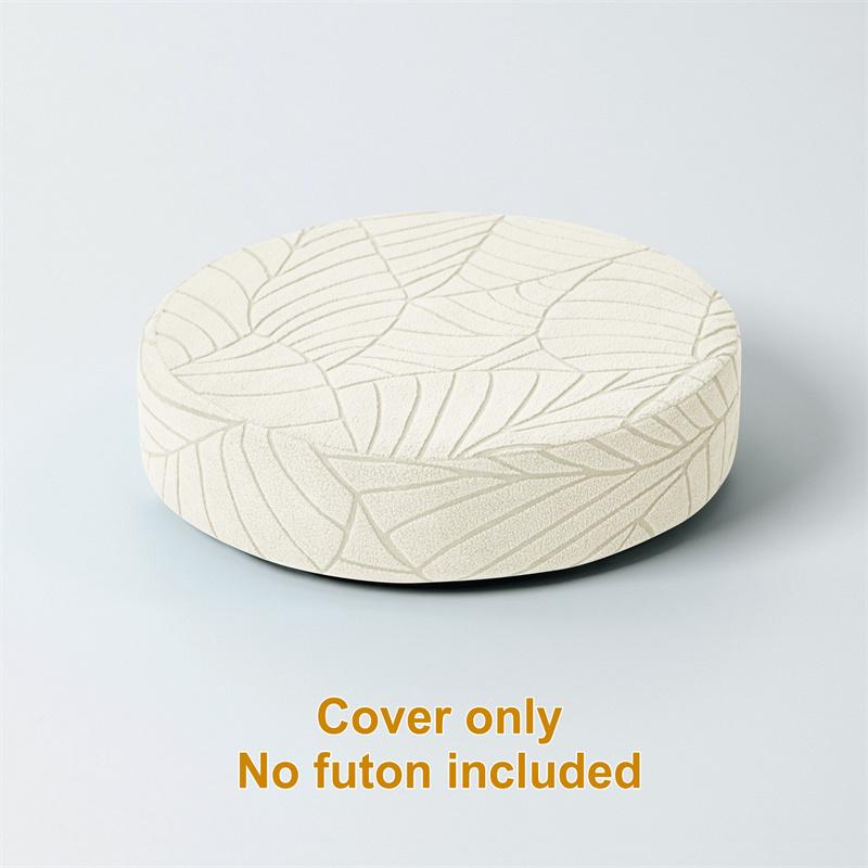 

Nordic Style Round Seat Cushion Cover Elastic Jacquard Chair Cover Floor Cushion Case Futon Tatami Cushion Case for Living Room 1pc