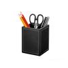 Portapenne in Pelle Creativo Cancelleria Studente Ufficio Semplice Astuccio Quadrato Organizer da Scrivania Nero Business