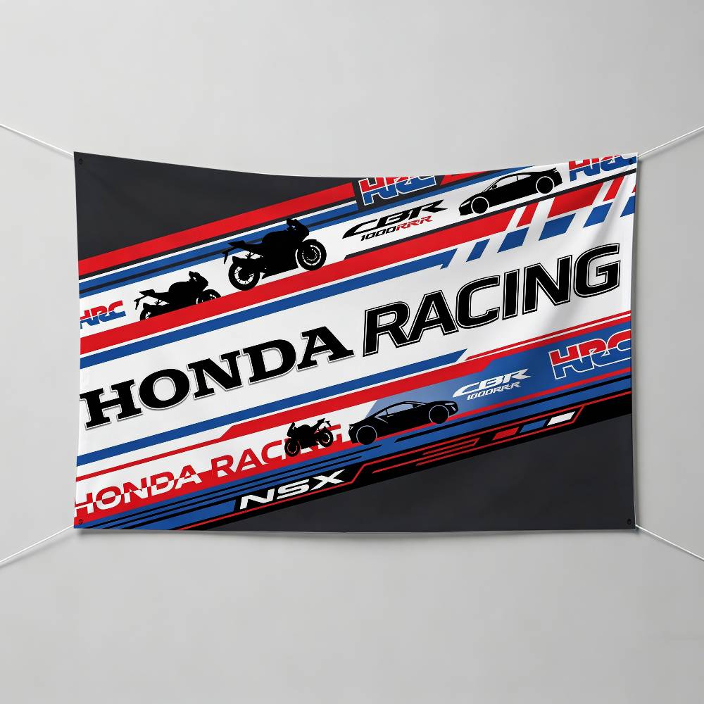 FOR HONDA MOTORCYCLE Decorative Flag Waterproof Fade Resistant Polyester Indoor Outdoor Hanging Flag XL0