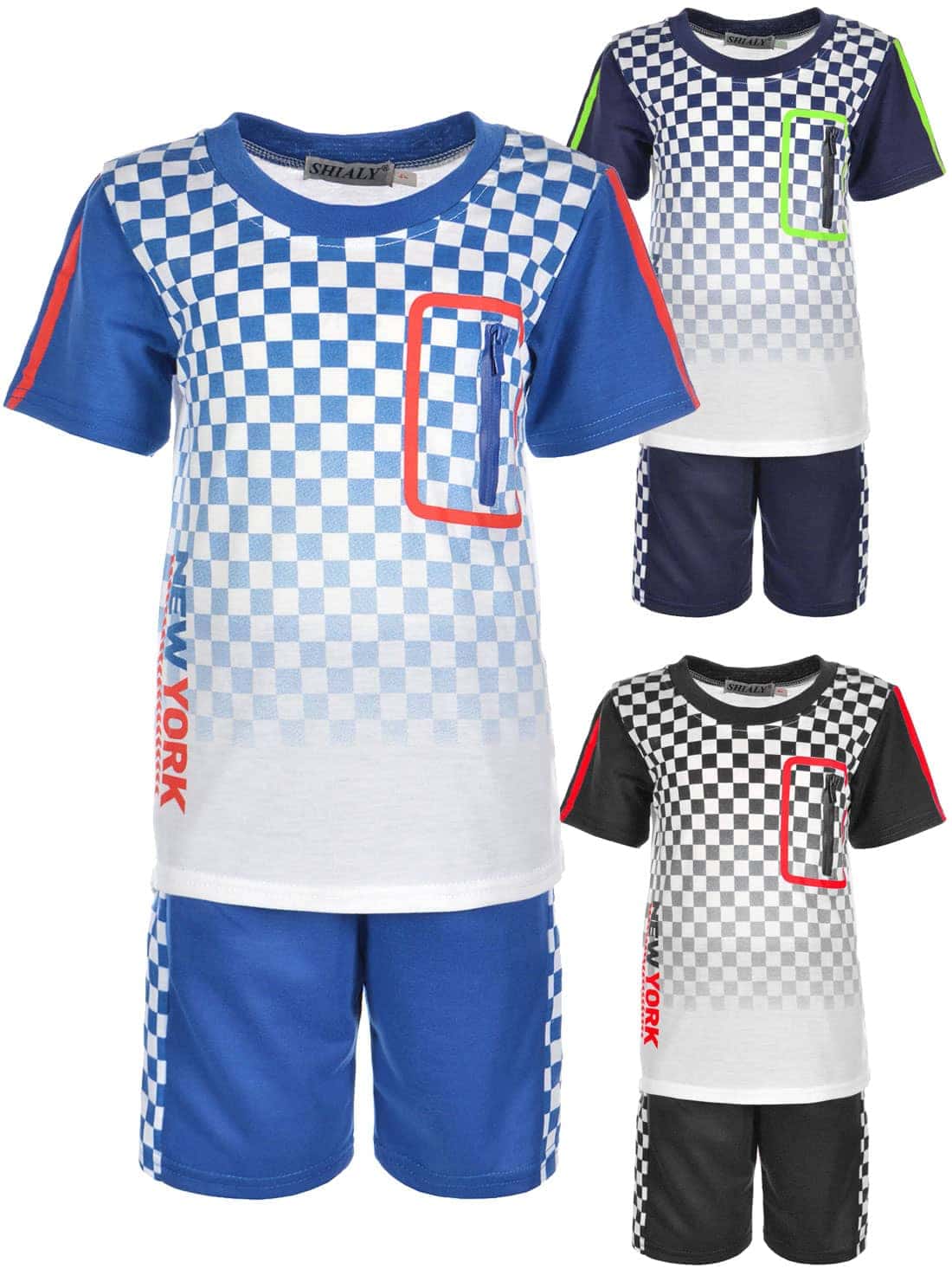 

Комплект для хлопчика з футболкою та шортами 104 синій