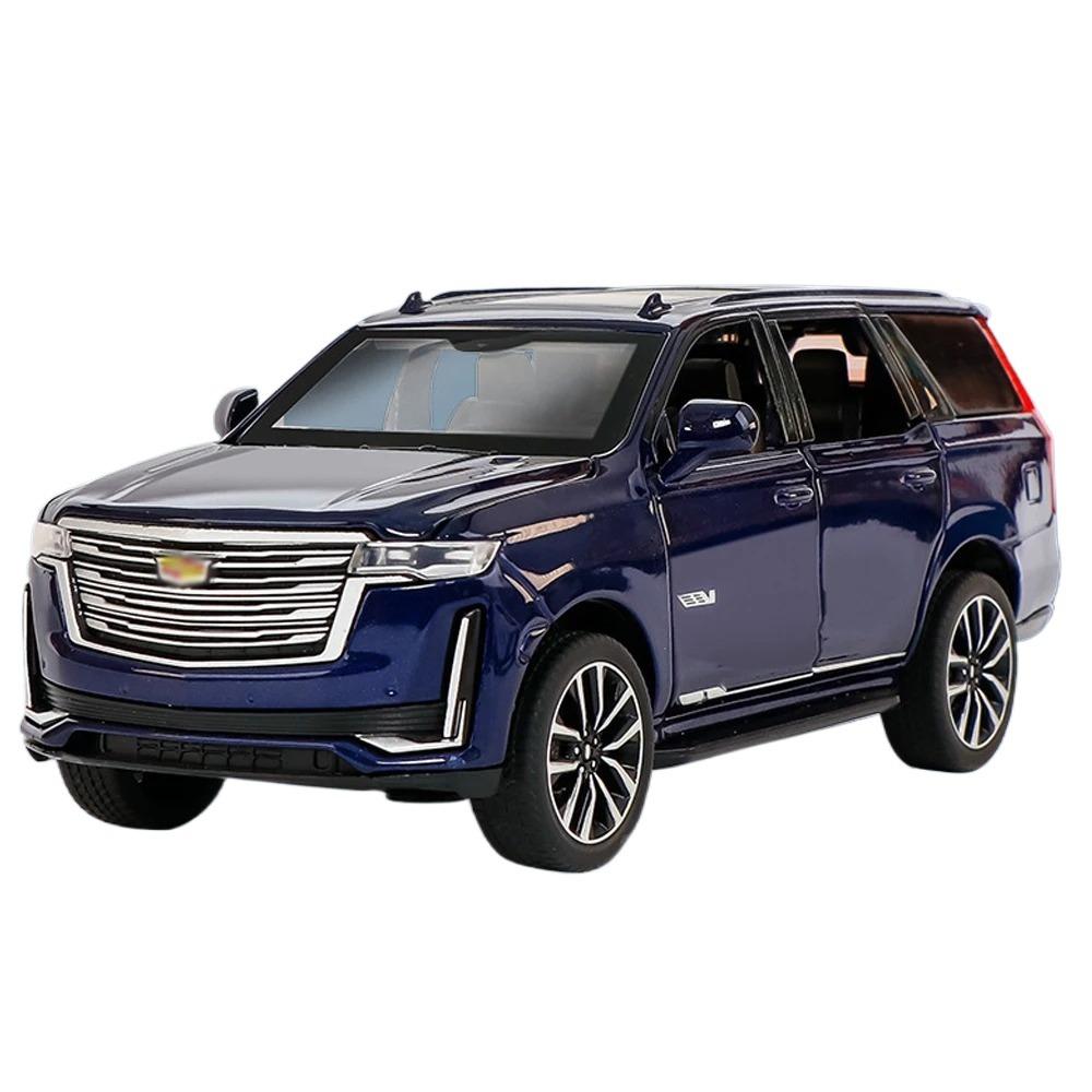 

Модель автомобиля 1/32 для внедорожника Cadillac Escalade, литой игрушечный автомобиль со звуком и светом, инерционный механизм, многоцветный 1/32-Size:16*7.5*6cm синий