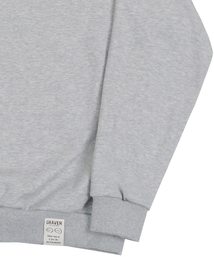 GRAVER [Unisex] Good Snake Sweatshirt_Gray