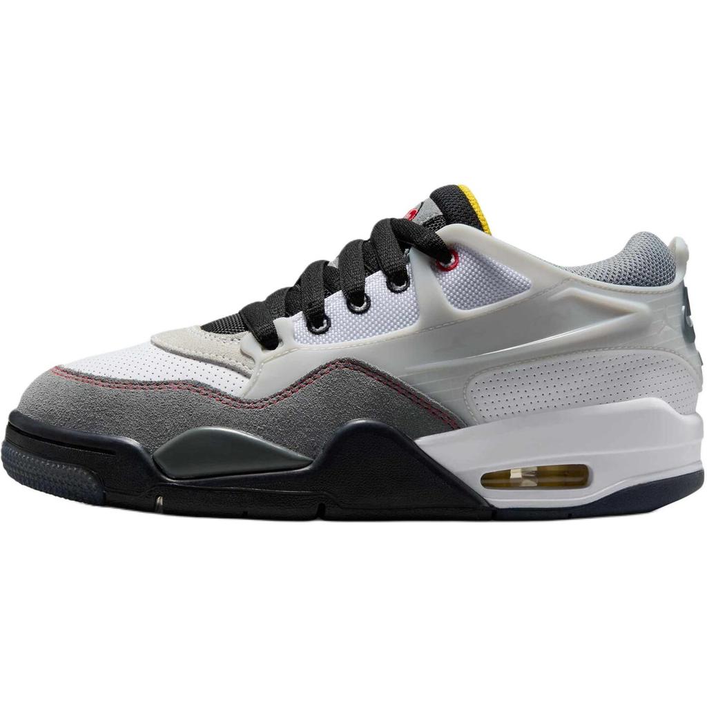 Air Jordan 4 RM Premium GS Motorsports Kids Sneakers White Black Smoke-Grey IB8051-100