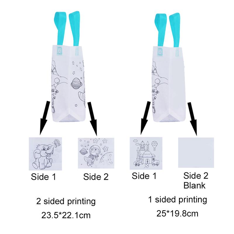 DIY Graffiti Bags Coloring Marker Painting Non-Woven Gift Bags For Kids Birthday Party Favor Piñata Filler Party Supplies