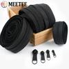 Meetee 2-5Meters 3#5#8#10# Nylon Zip By Meters + Zips Sliders Plastic Roll Zipper Bags Coat Tent Zippers Closure DIY Accessories