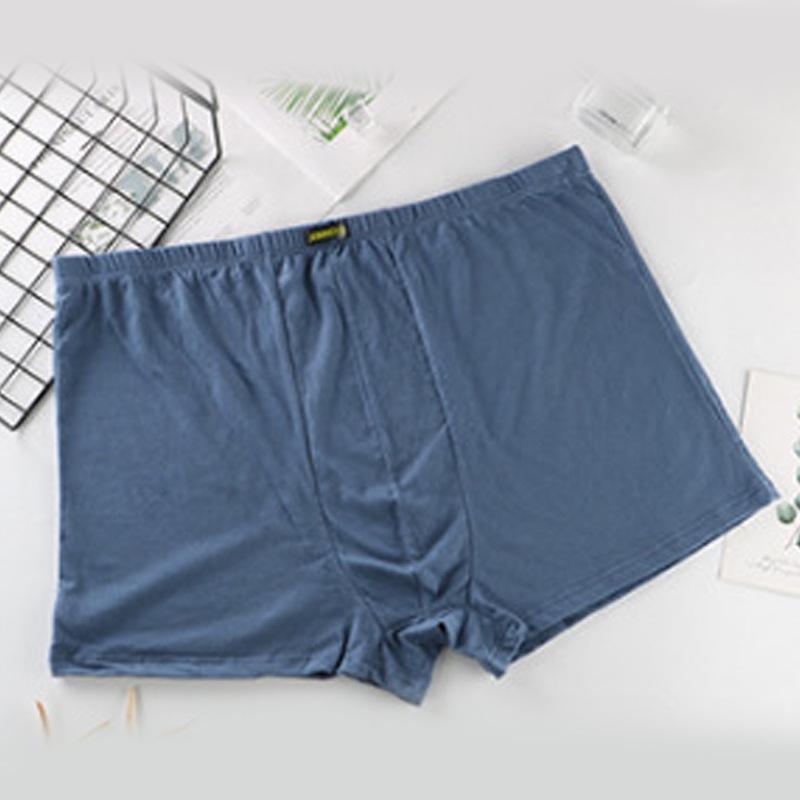 

Мужские хлопковые трусы-боксеры с высокой посадкой больших размеров 6XL-10XL для мужчин среднего и пожилого возраста, зимнее тепло 3XL синий/серый