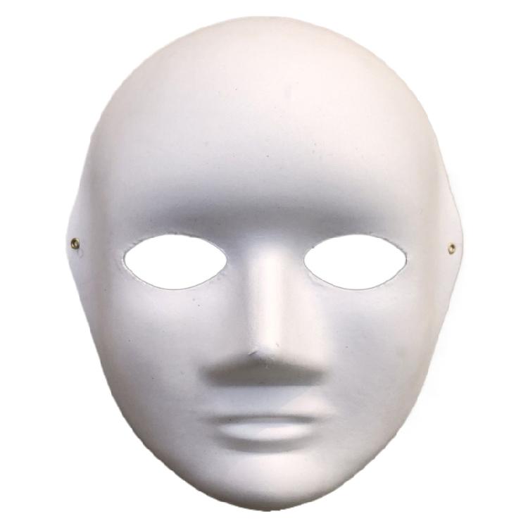 White DIY Blank Paintable Mask Blank Costume Mask DIY Full Face Mask Paintable