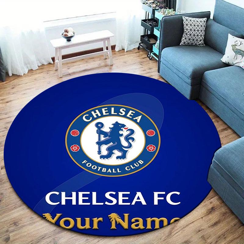 Chelsea F Custom Name Round Area Rug,Carpet Rug for Living Room Bedroom Sofa Playroom Decor,Non-slip Floor Mat